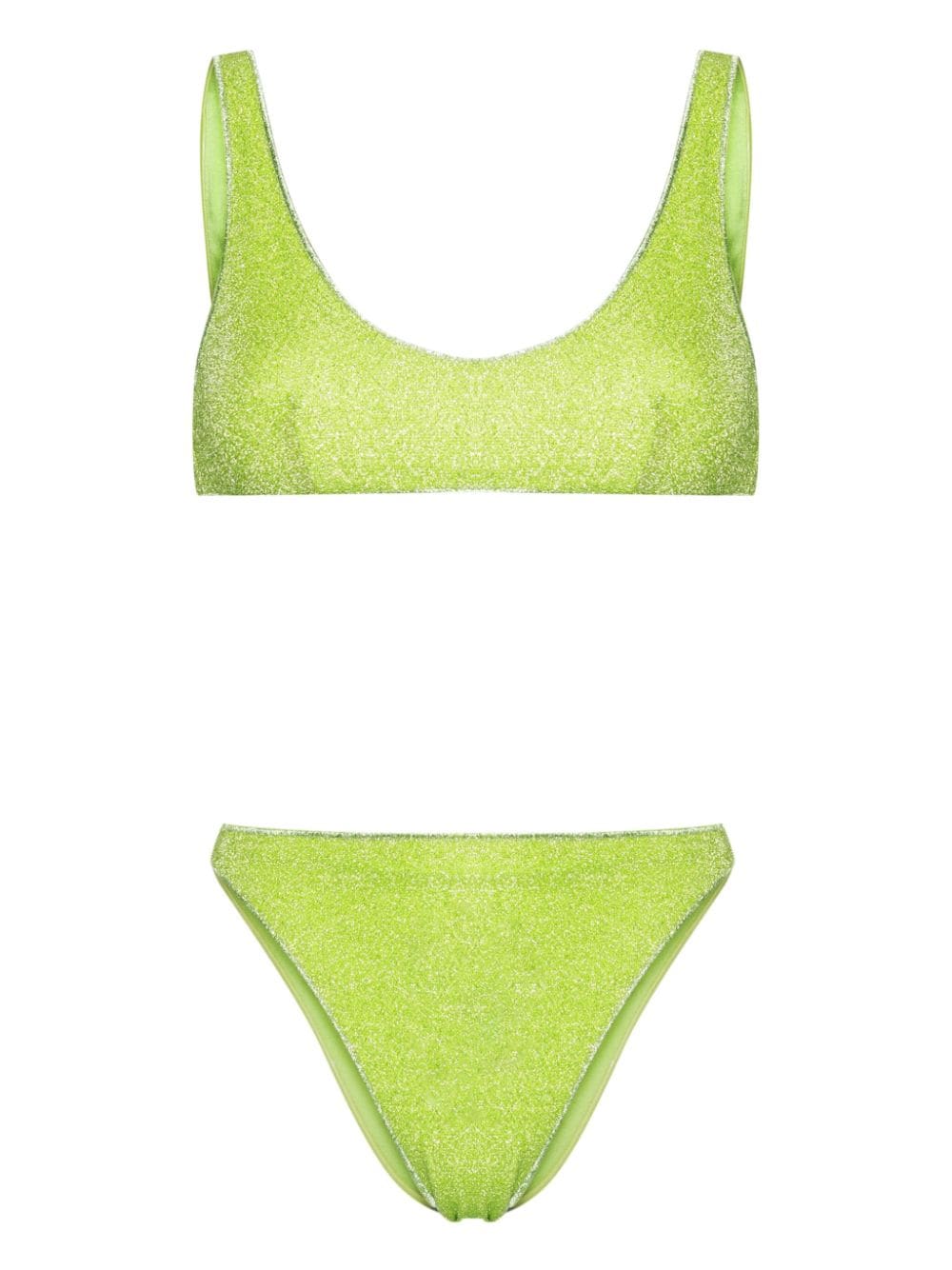 Oséree Lumiere lurex bikini set - Green von Oséree