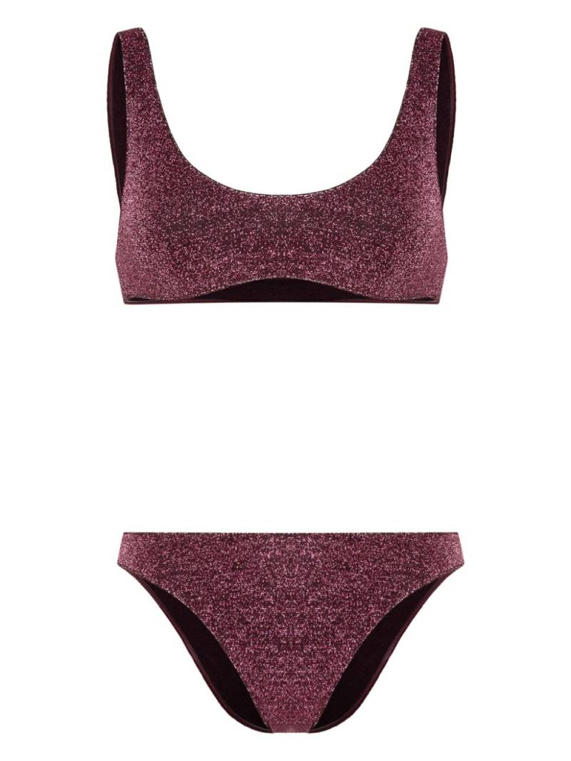 Oséree Lumière lurex bikini set - Purple von Oséree