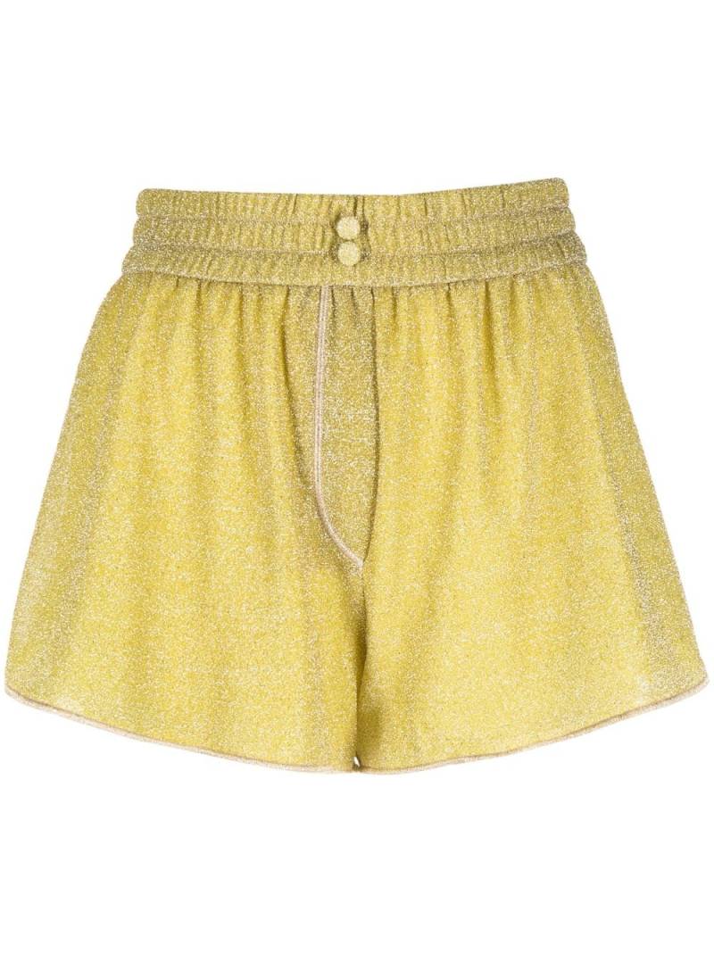 Oséree Lumière lurex slip shorts - Yellow von Oséree