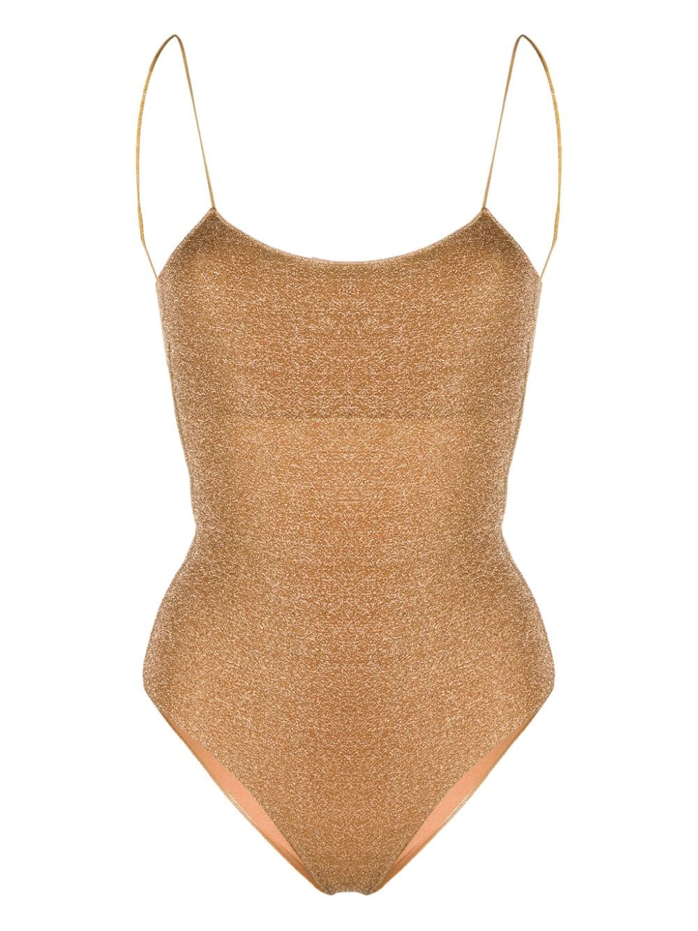 Oséree Lumiere lurex swimsuit - Brown von Oséree