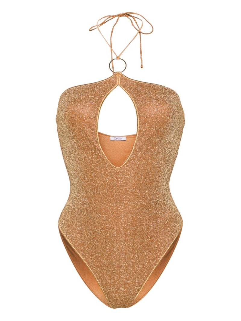 Oséree Lumière lurex swimsuit - Gold von Oséree