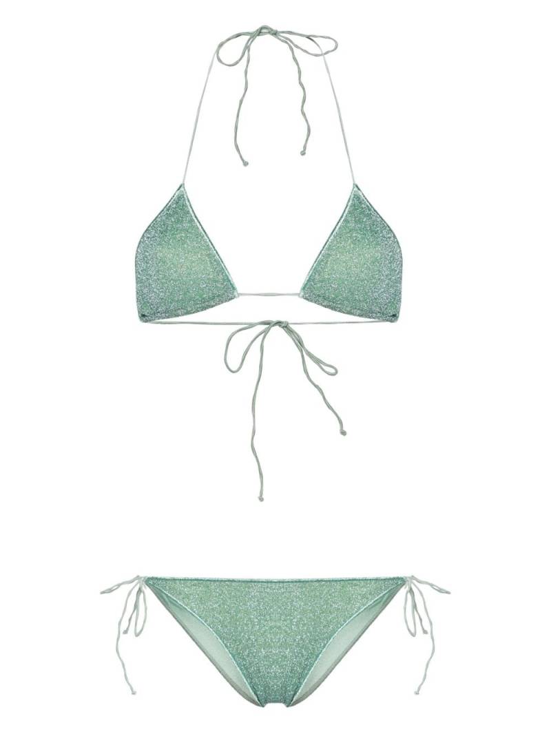 Oséree Lumière lurex triangle bikini - Green von Oséree