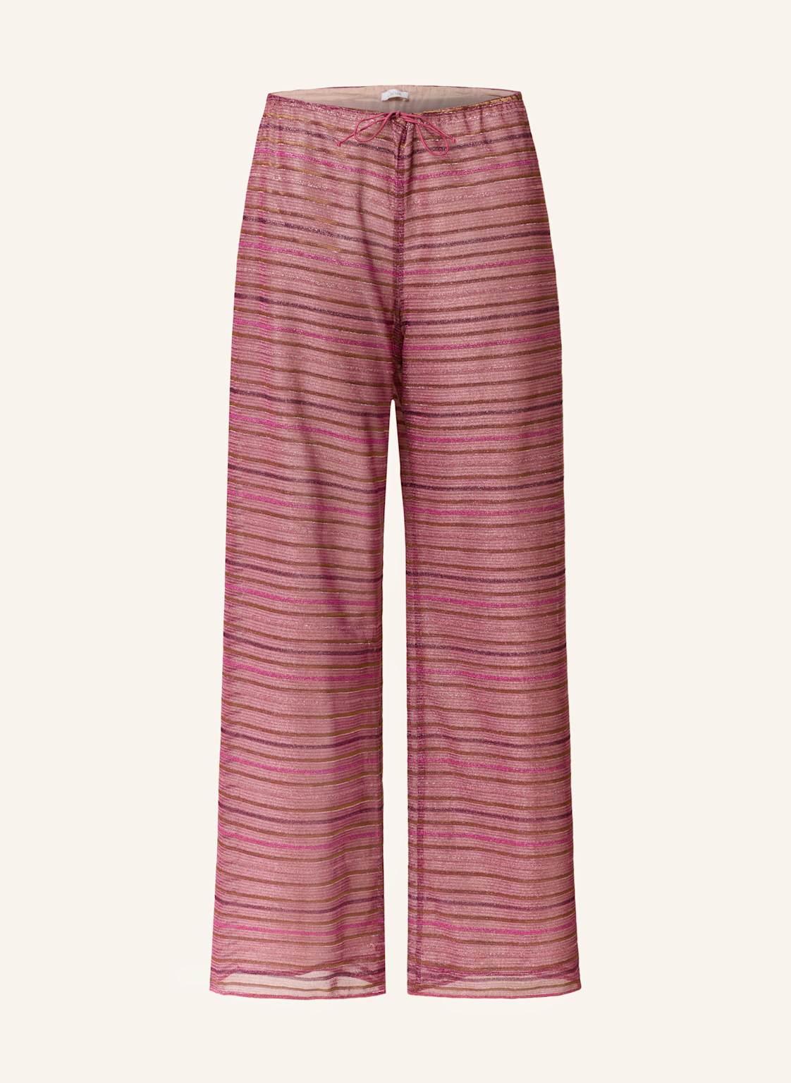 Oséree Marlenehose Shiny Stripes Mit Glitzergarn rosa Oséree Marlenehose Shiny Stripes Mit Glitzergarn rosa von Oséree