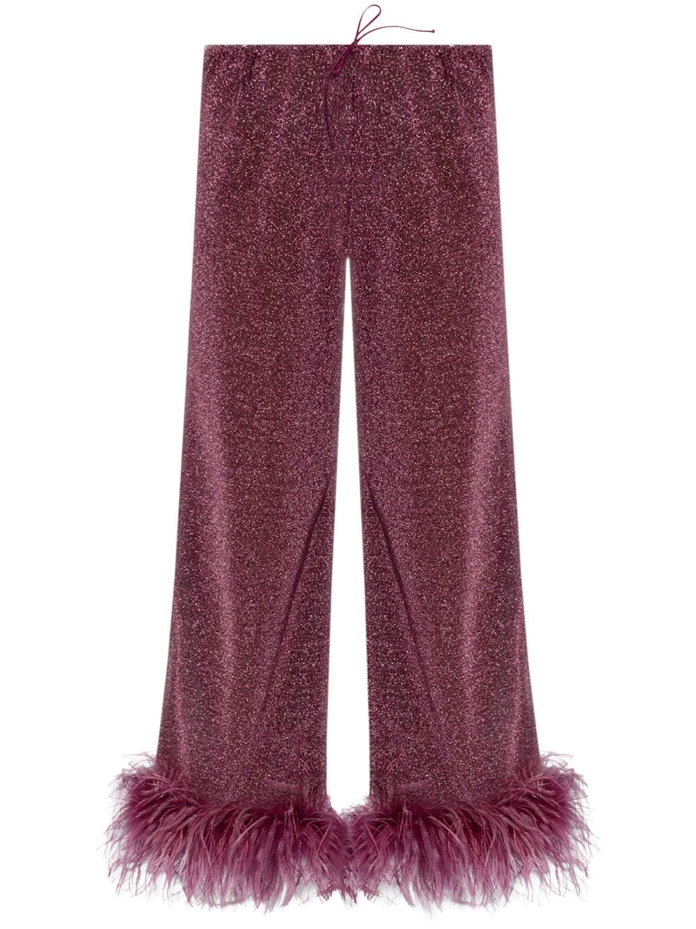 Oséree Plumage wide-leg trousers - Purple von Oséree