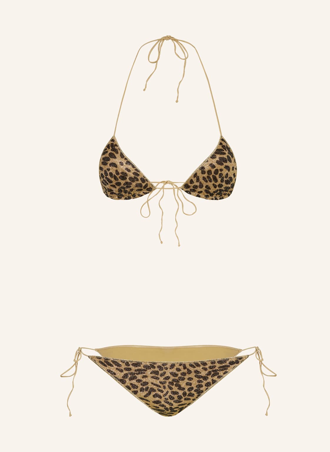 Oséree Triangel-Bikini Animalier Lumiere Mit Glitzergarn braun Oséree Triangel-Bikini Animalier Lumiere Mit Glitzergarn braun von Oséree