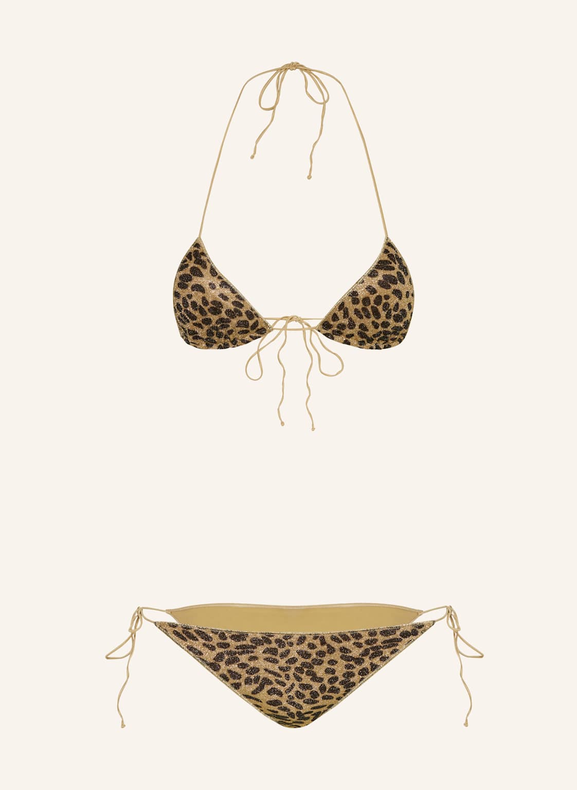 Oséree Triangel-Bikini Animalier Lumiere Mit Glitzergarn braun von Oséree