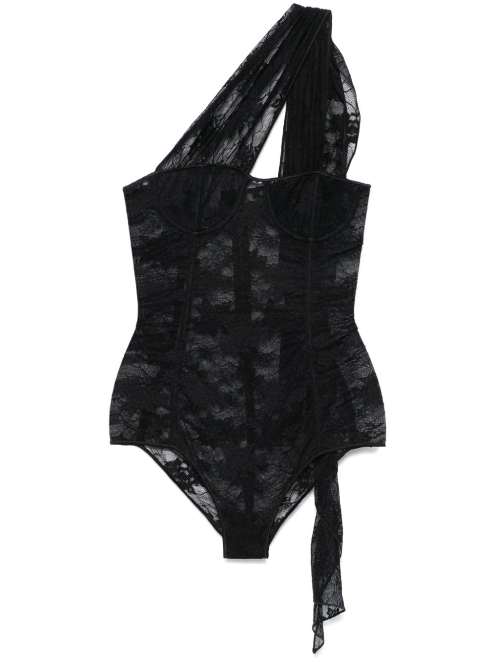 Oséree Volant bodysuit - Black von Oséree