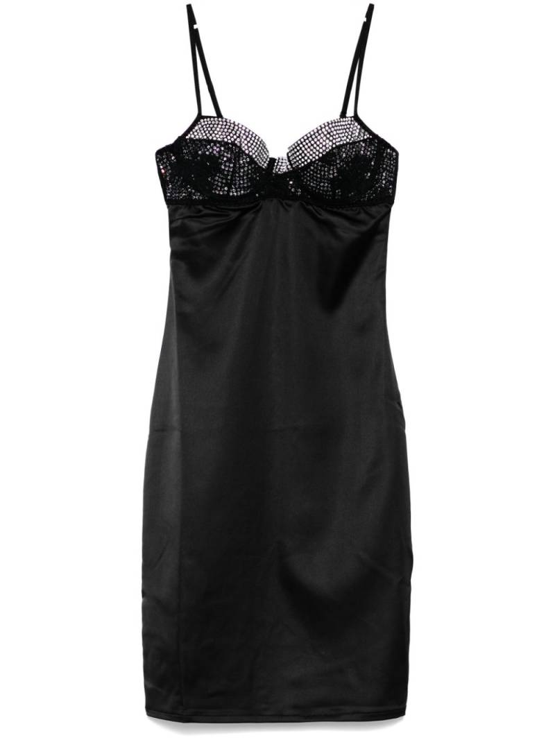 Oséree crystal-embellished tube dress - Black von Oséree