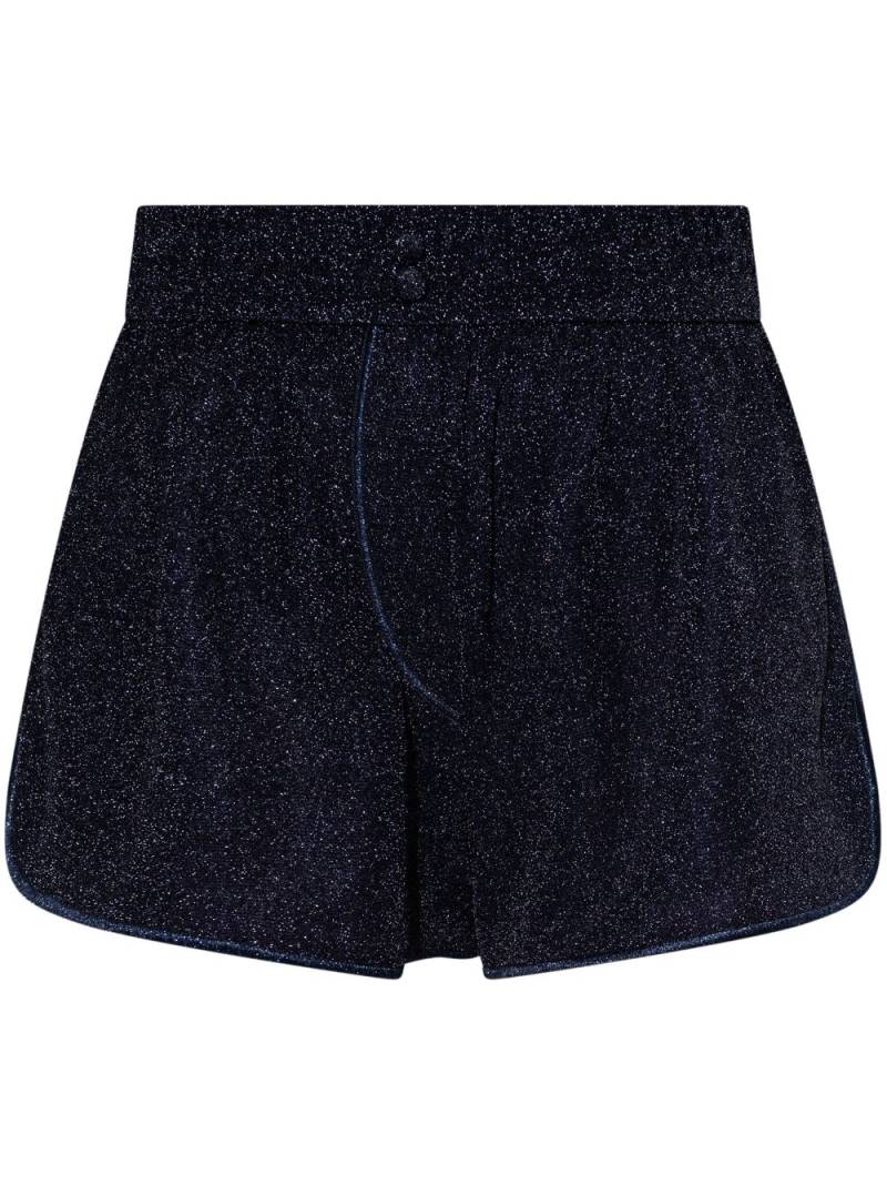 Oséree glitter-finish shorts - Blue von Oséree