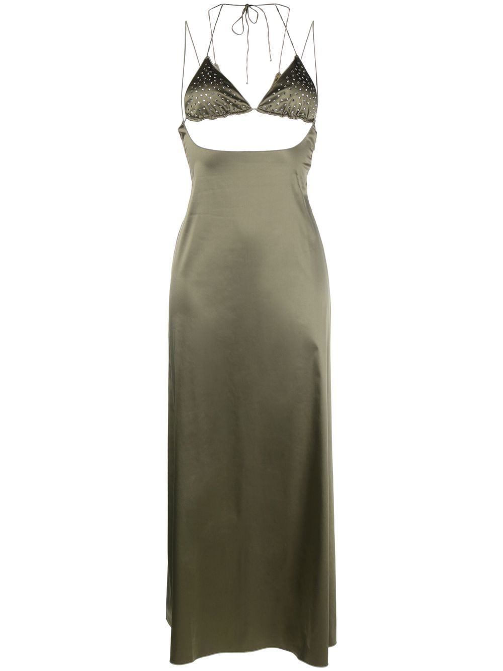 Oséree halterneck maxi dress - Green von Oséree