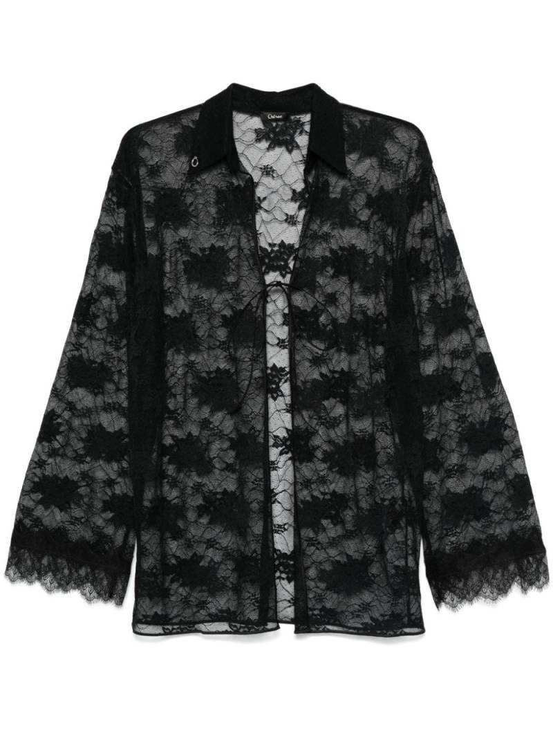 Oséree lace shirt - Black von Oséree