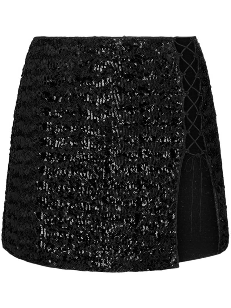 Oséree paillette-embellished miniskirt - Black von Oséree