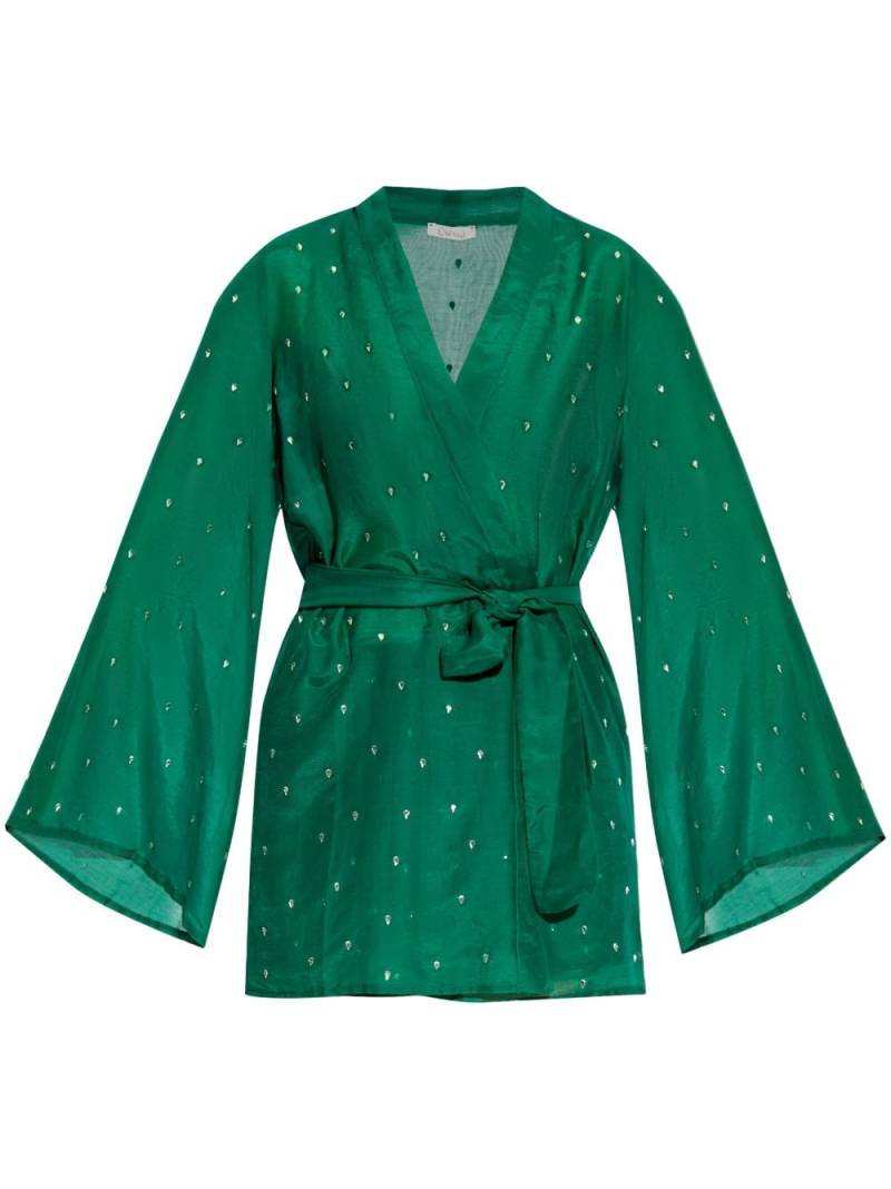 Oséree rhinestone-embellished beach cover-up - Green von Oséree