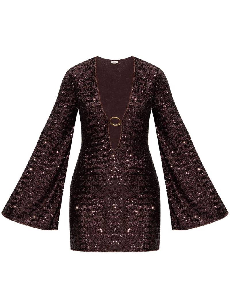 Oséree sequin-embellished minidress - Purple von Oséree