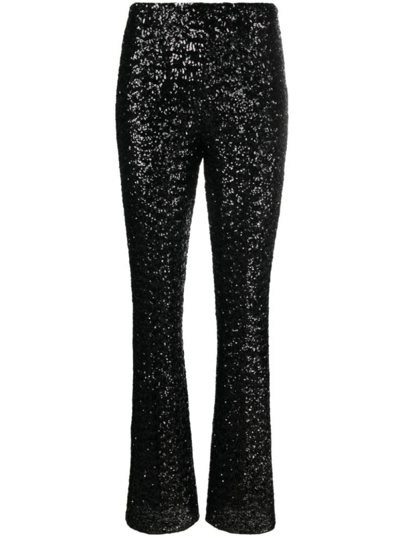 Oséree sequin-embellished wide-leg trousers - Black von Oséree