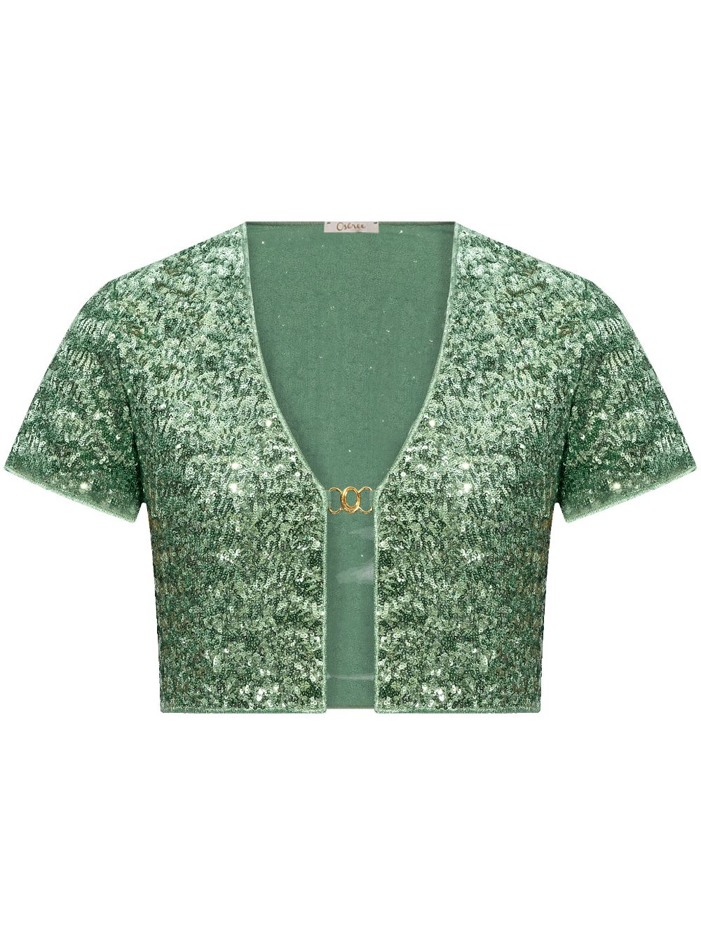 Oséree sequined cropped cardigan - Green von Oséree