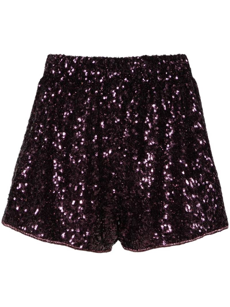 Oséree sequinned short shorts - Purple von Oséree