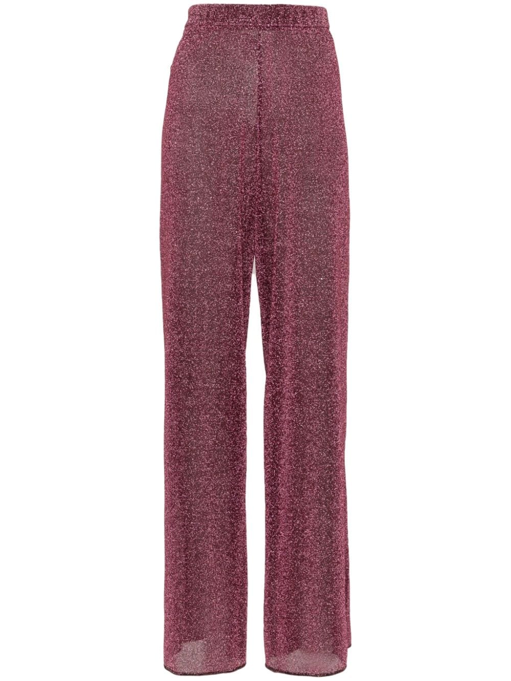 Oséree straight-leg lurex trousers - Pink von Oséree