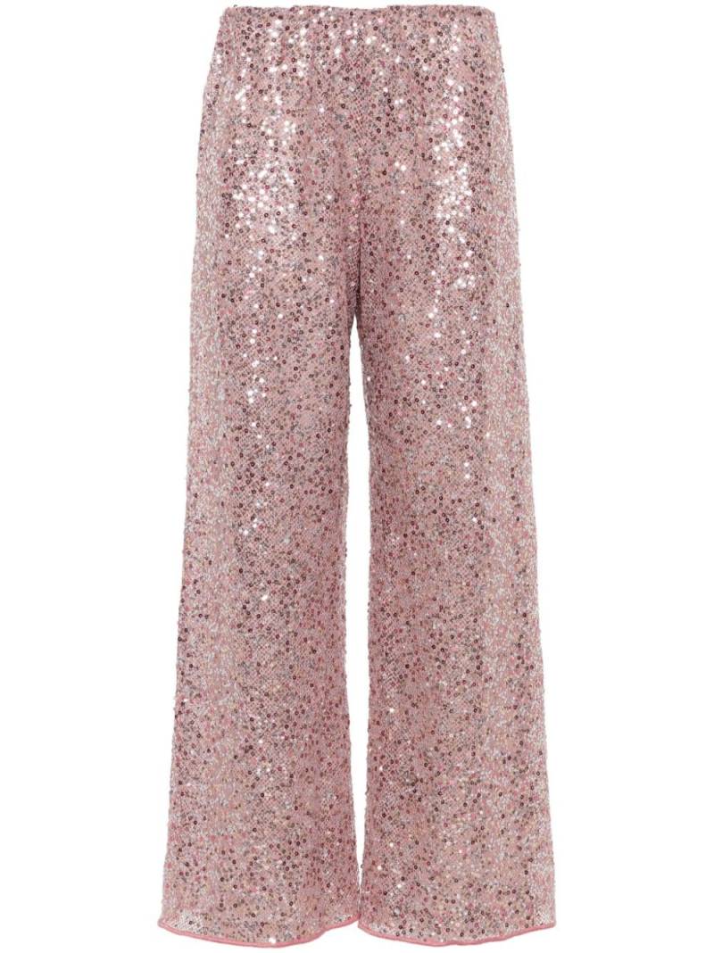 Oséree straight-leg sequinned trousers - Pink von Oséree