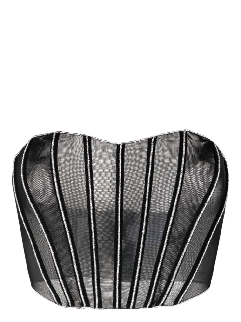 Oséree strapless cropped corset - Black von Oséree