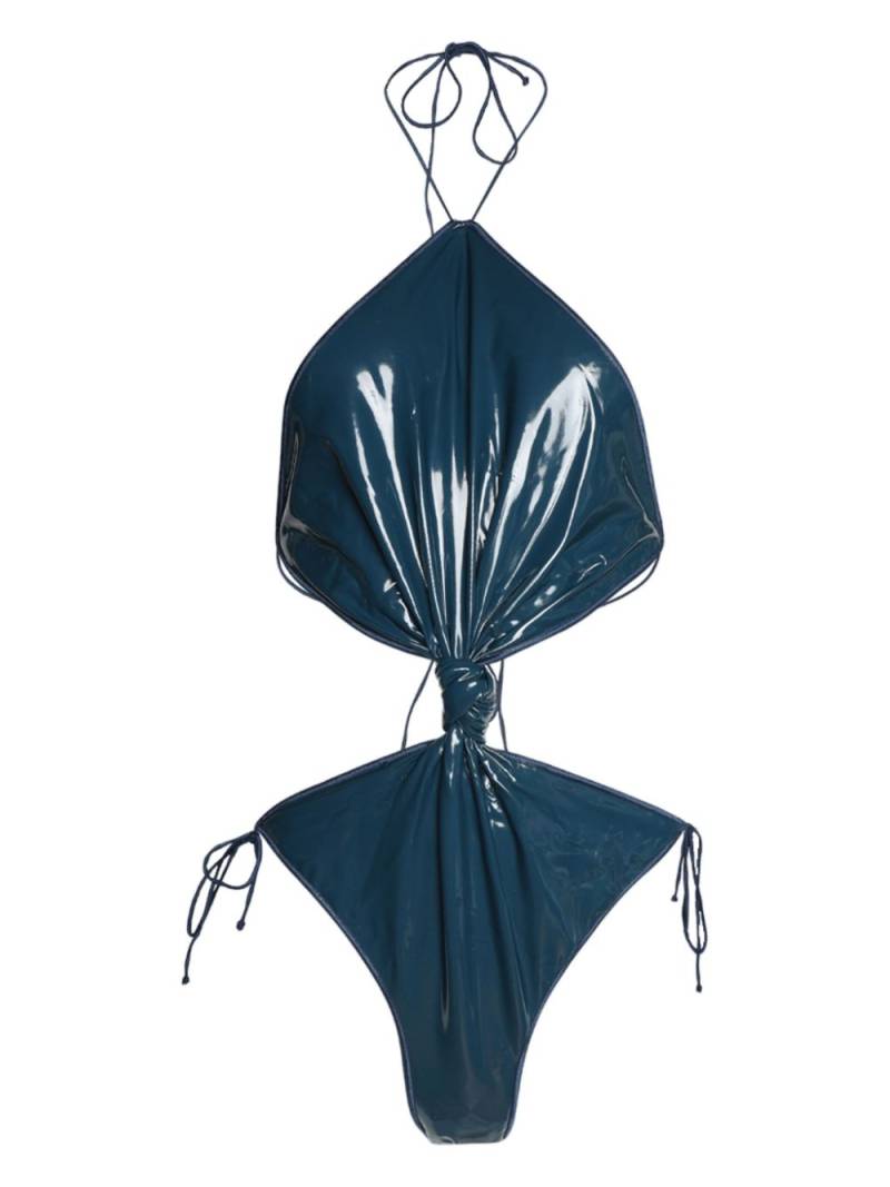 Oséree tied one piece swimsuit - Blue von Oséree