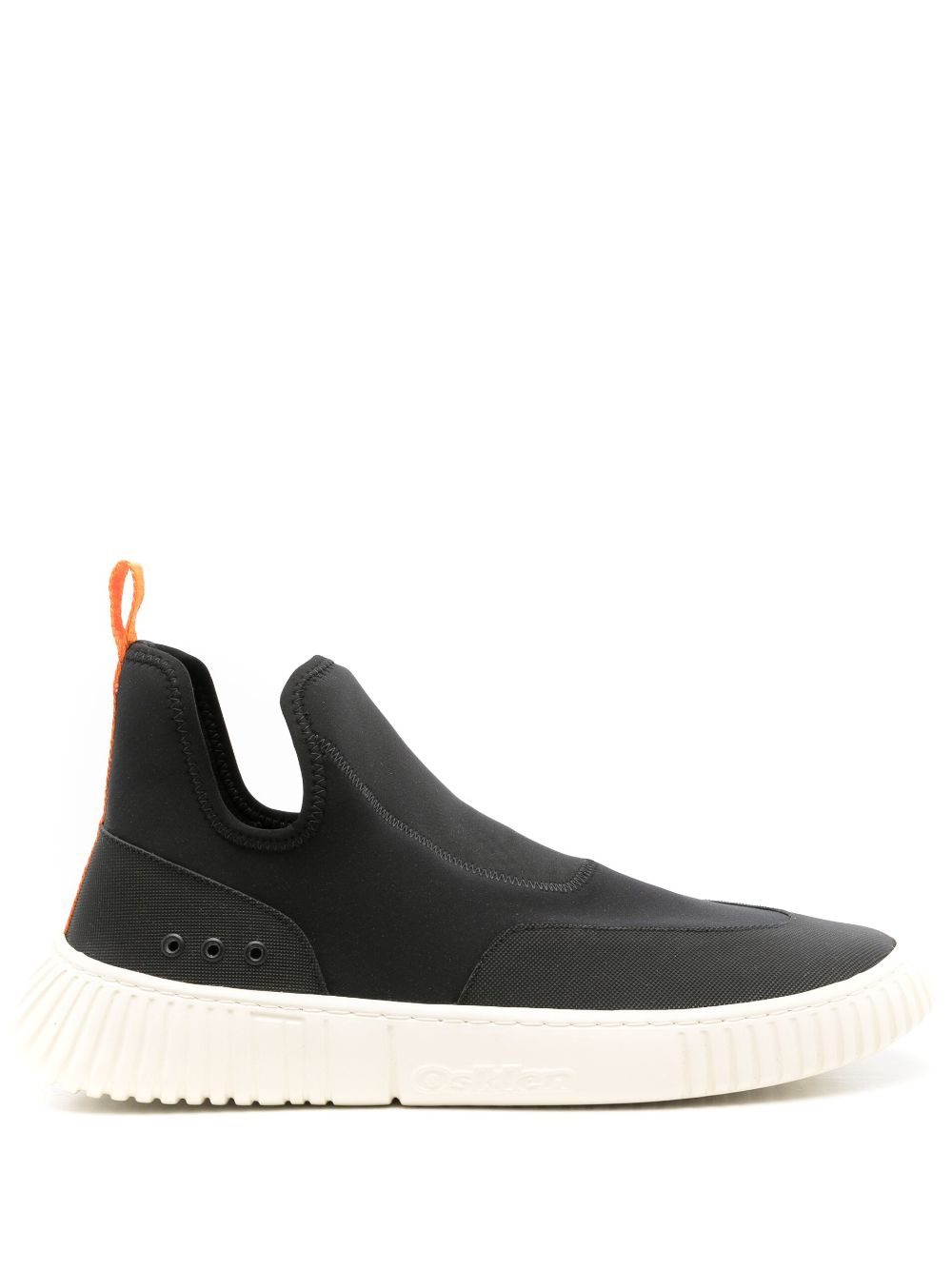 Osklen contrasting pull-tab high-top sneakers - Black von Osklen