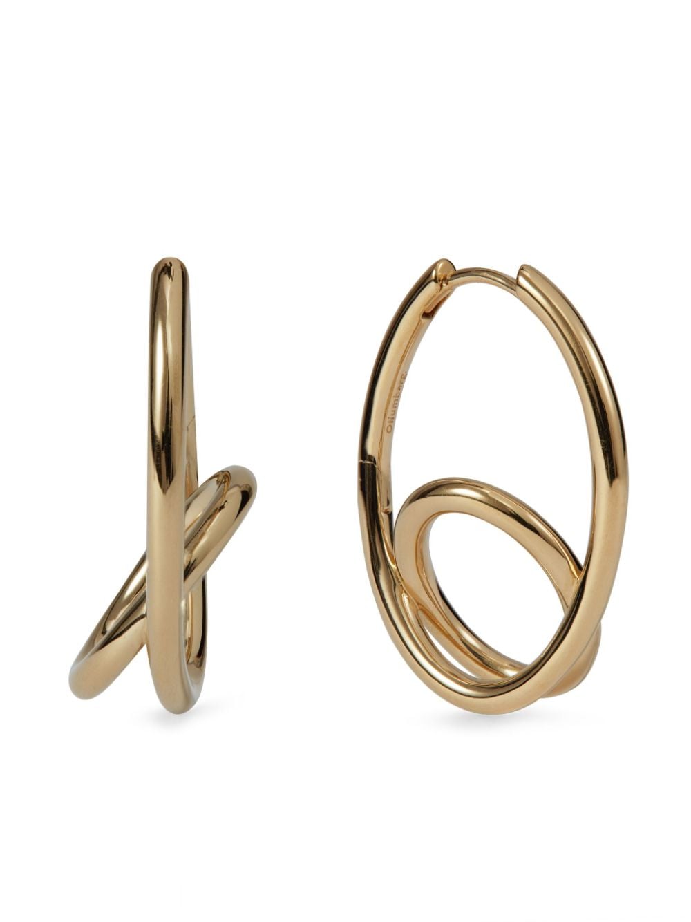 Otiumberg Spiralis sculpted hoop earrings - Gold von Otiumberg