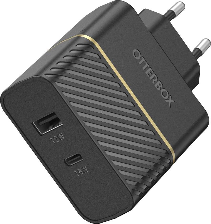 Otterbox Smartphone-Ladegerät »EU Ladegerät 30W - USB-C 18W + USB-A 12W USB-PD«, geeignet für Apple iPhone, Samsung Galaxy, Google Pixel von OtterBox