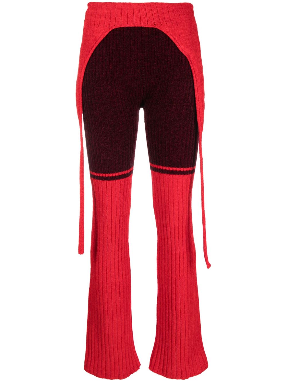 Ottolinger colour-block knitted trousers - Red von Ottolinger