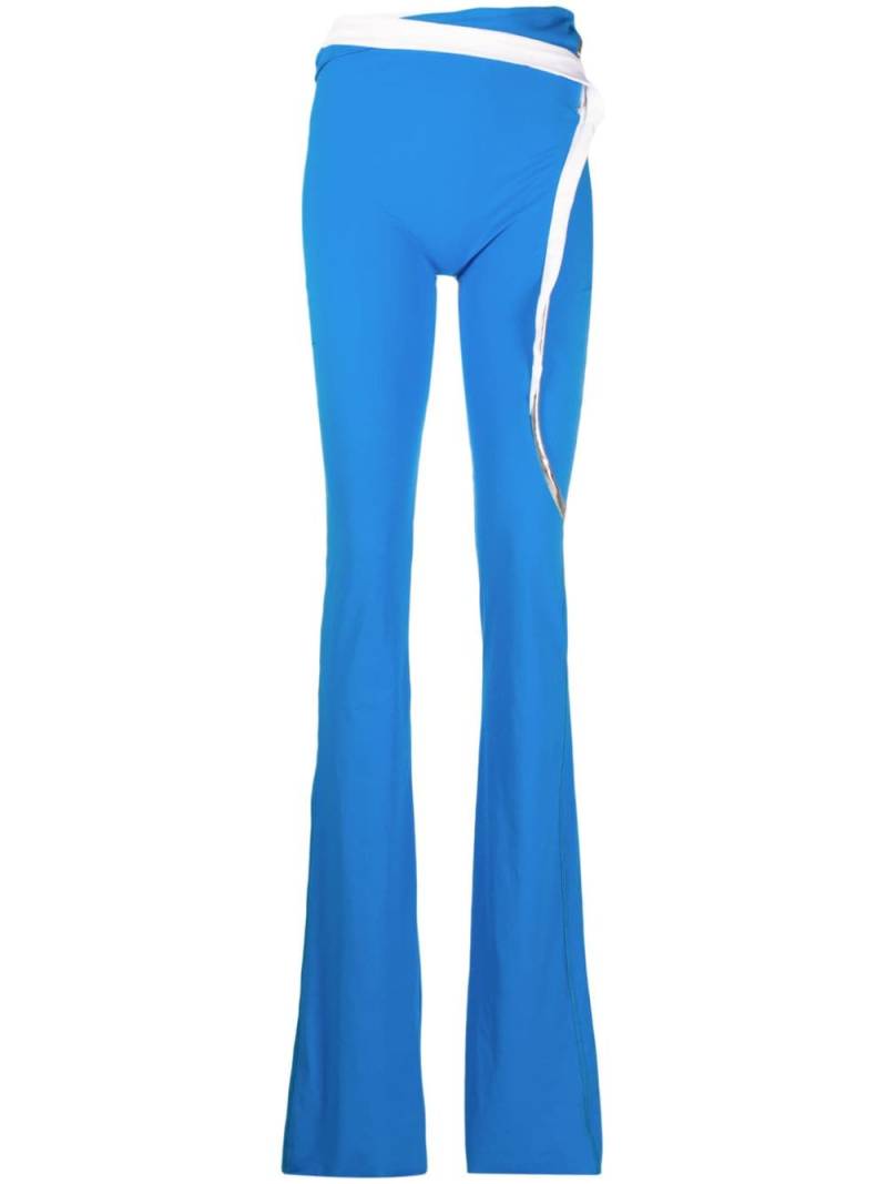 Ottolinger contrasting-strap flared leggings - Blue von Ottolinger