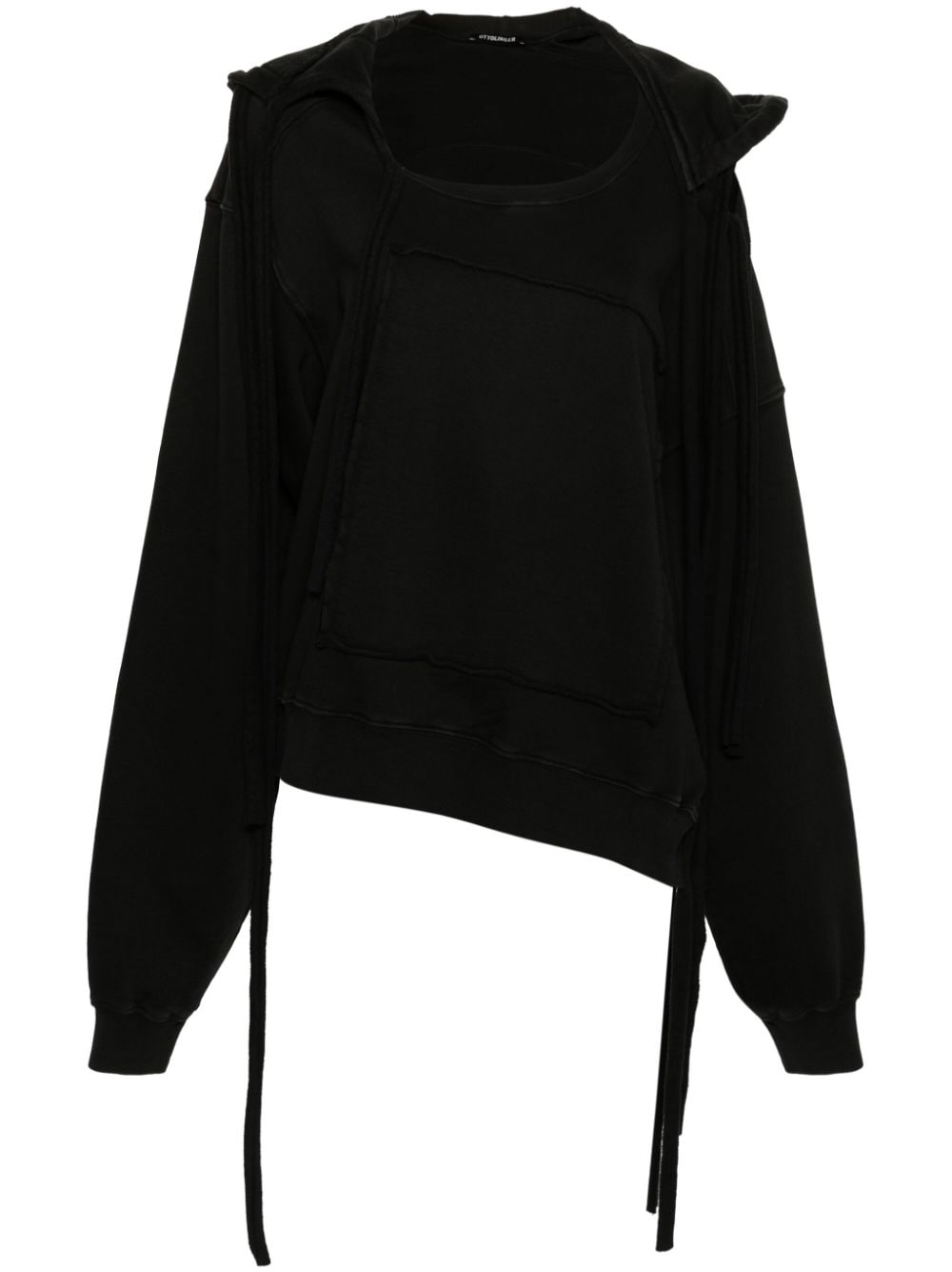 Ottolinger deconstructed hoodie - Black von Ottolinger