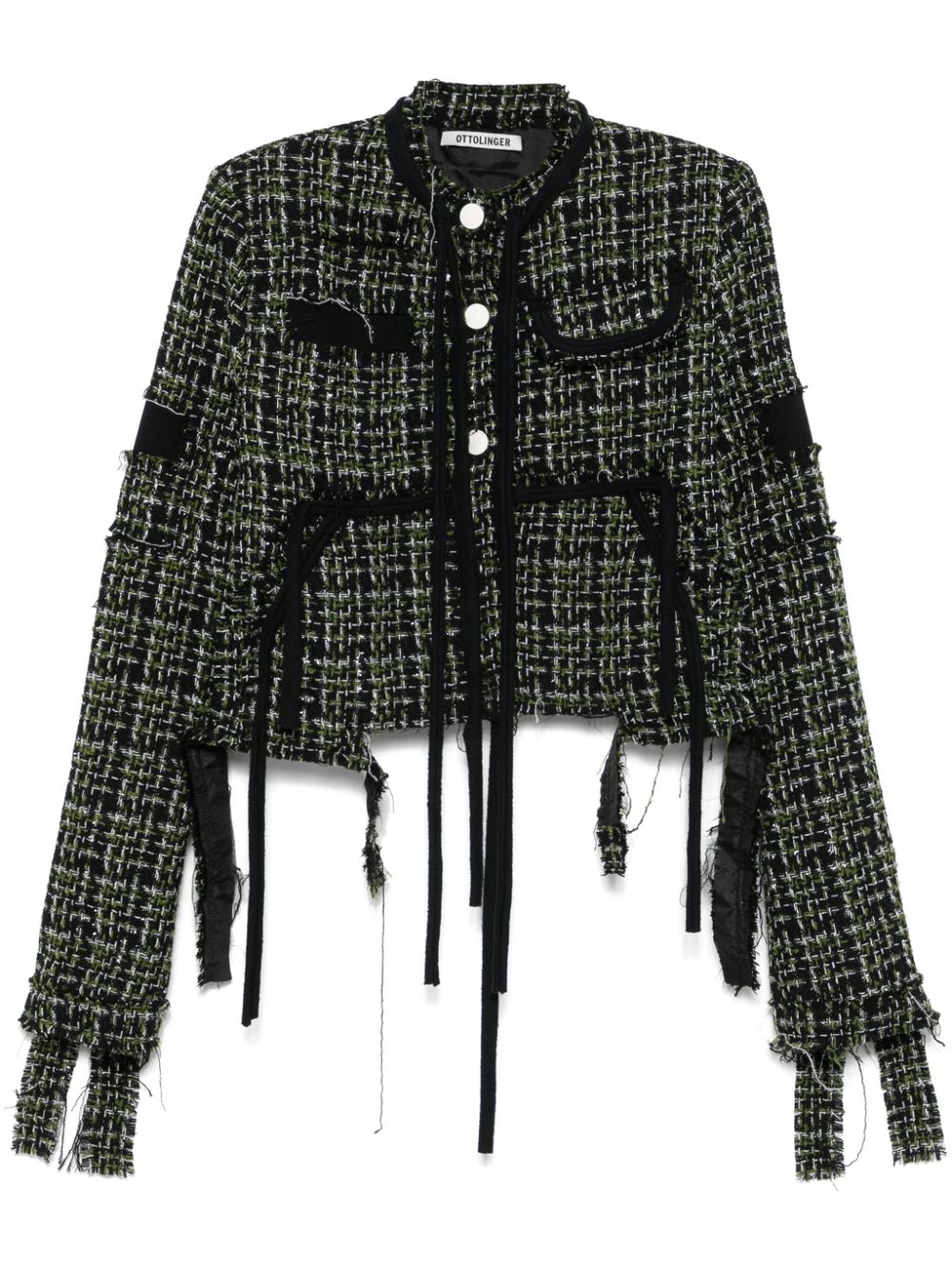 Ottolinger deconstructed tweed jacket - Black von Ottolinger