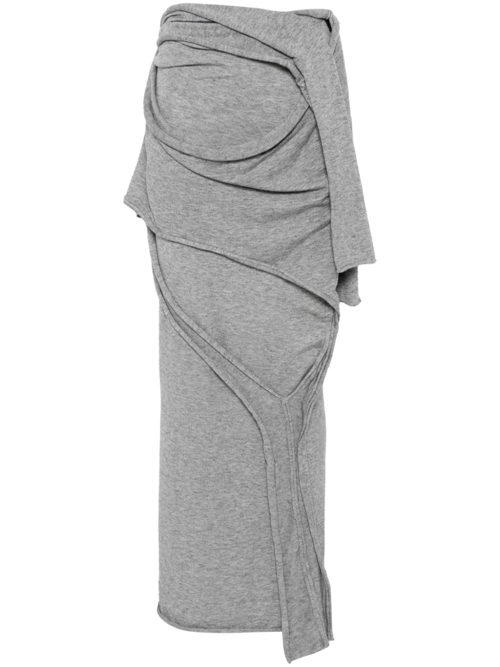 Ottolinger draped-strap knitted skirt - Grey von Ottolinger