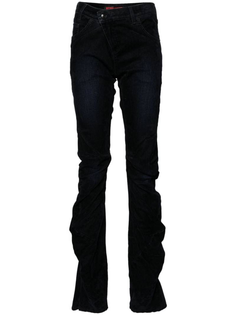 Ottolinger draped velvet jeans - Blue von Ottolinger