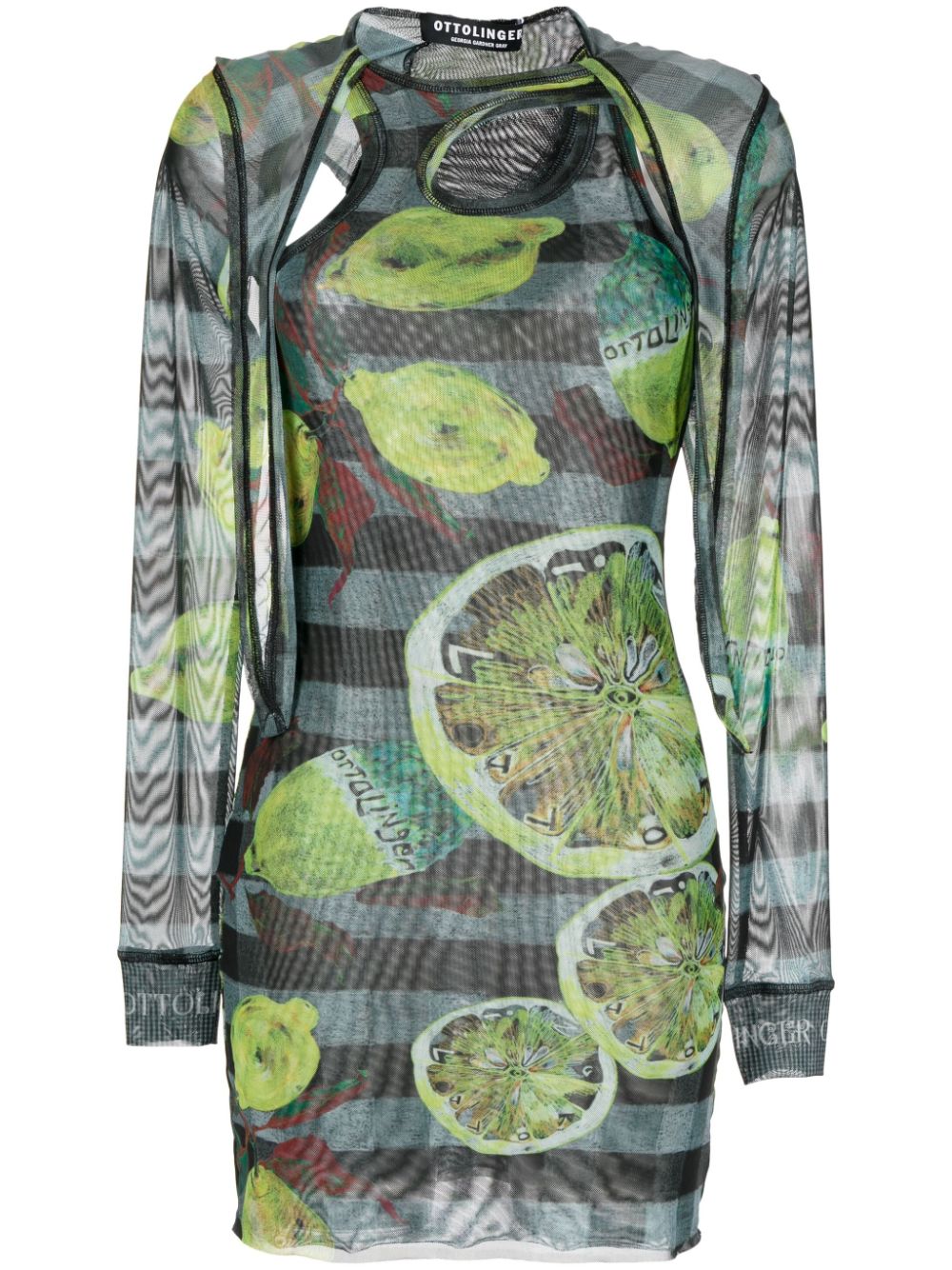 Ottolinger graphic-print hooded dress - Multicolour von Ottolinger