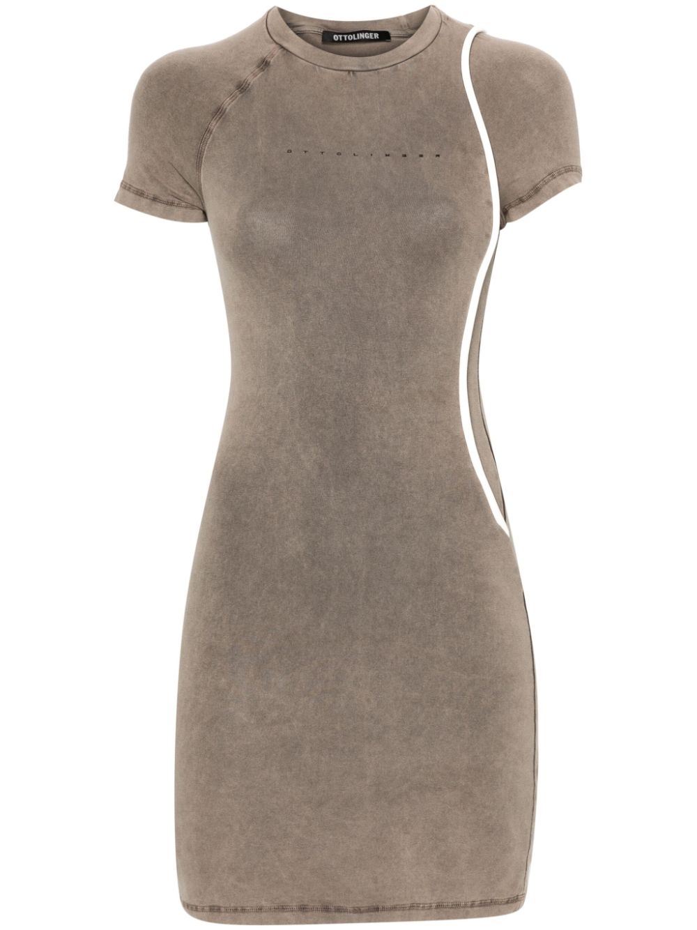 Ottolinger logo-embroidered mini dress - Brown von Ottolinger