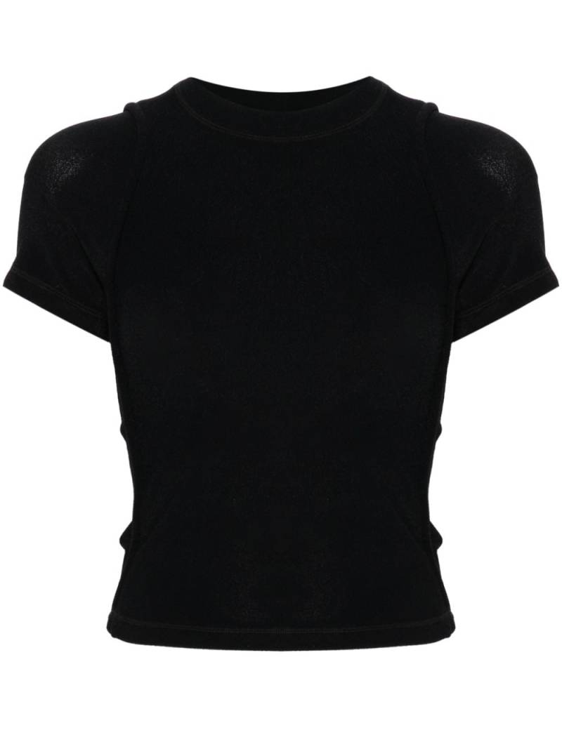 Ottolinger logo-print textured T-shirt - Black von Ottolinger