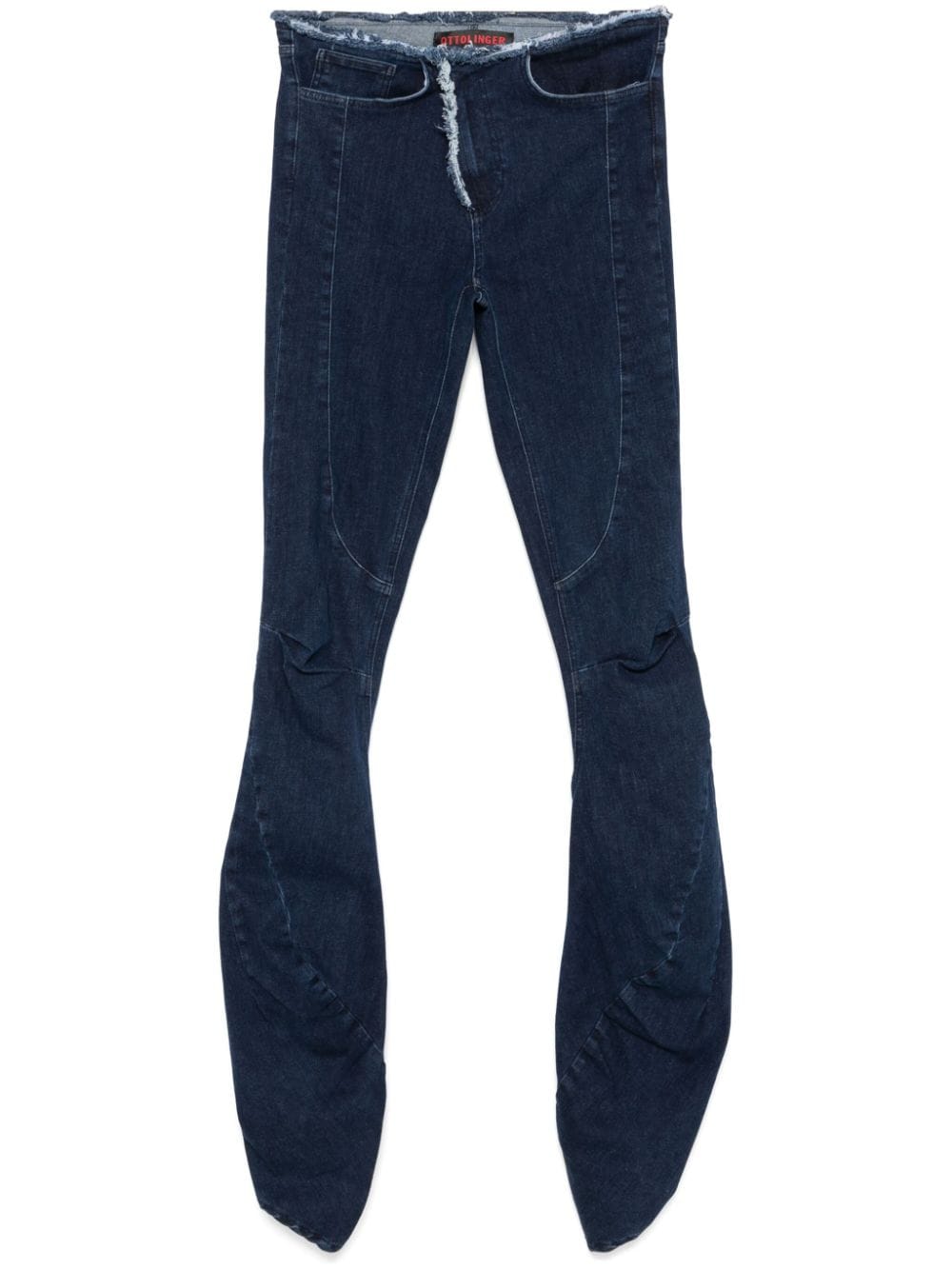 Ottolinger raw-edge draped jeans - Blue von Ottolinger