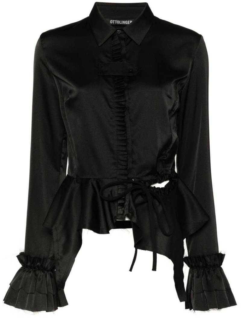 Ottolinger ruffled shirt - Black von Ottolinger