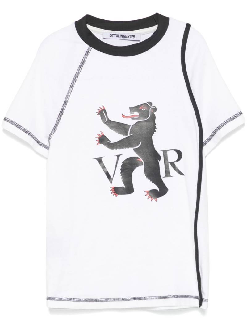 Ottolinger x 079 Damen The Bear T-Shirt - White von Ottolinger