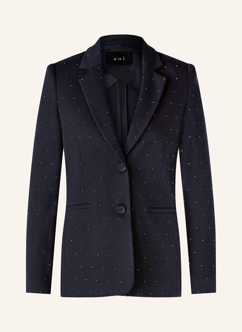 Oui Blazer Mit Schmucksteinen blau von Oui