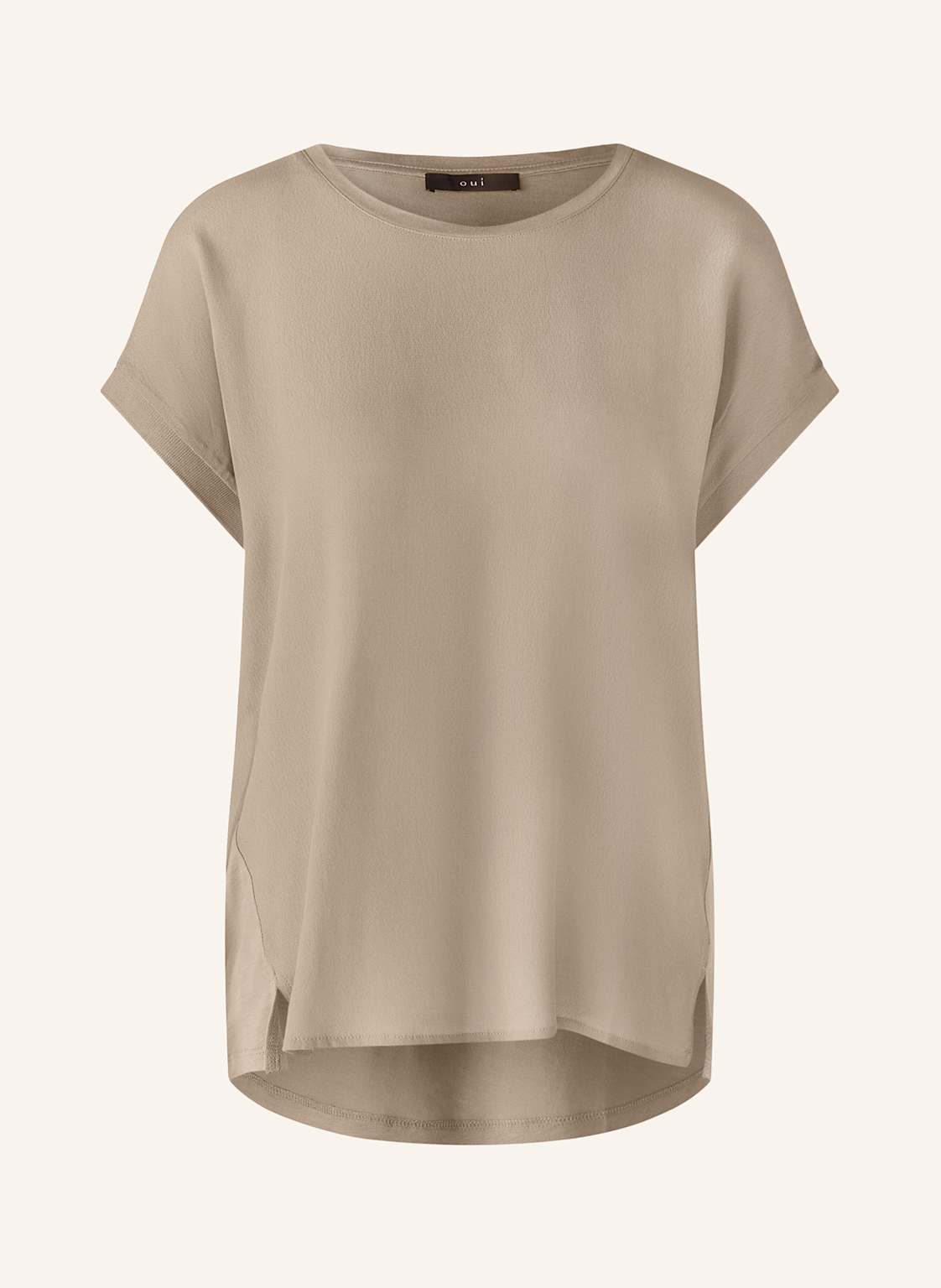 Oui Blusenshirt Im Materialmix beige von Oui