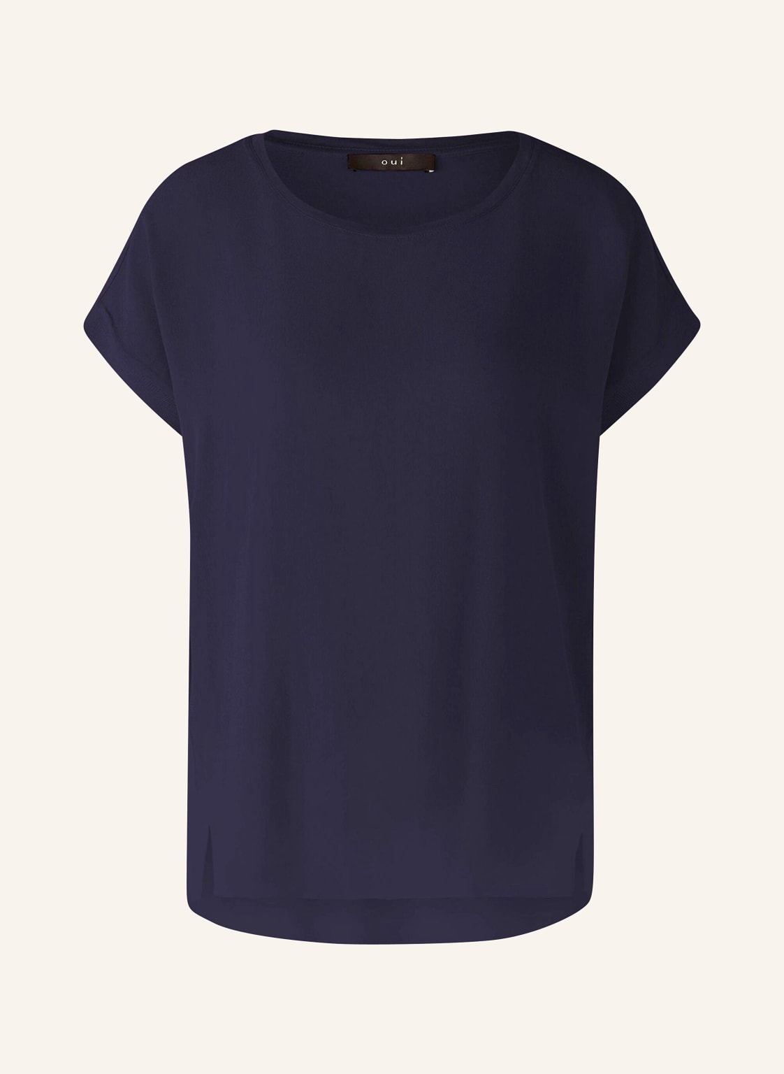 Oui Blusenshirt Im Materialmix blau von Oui