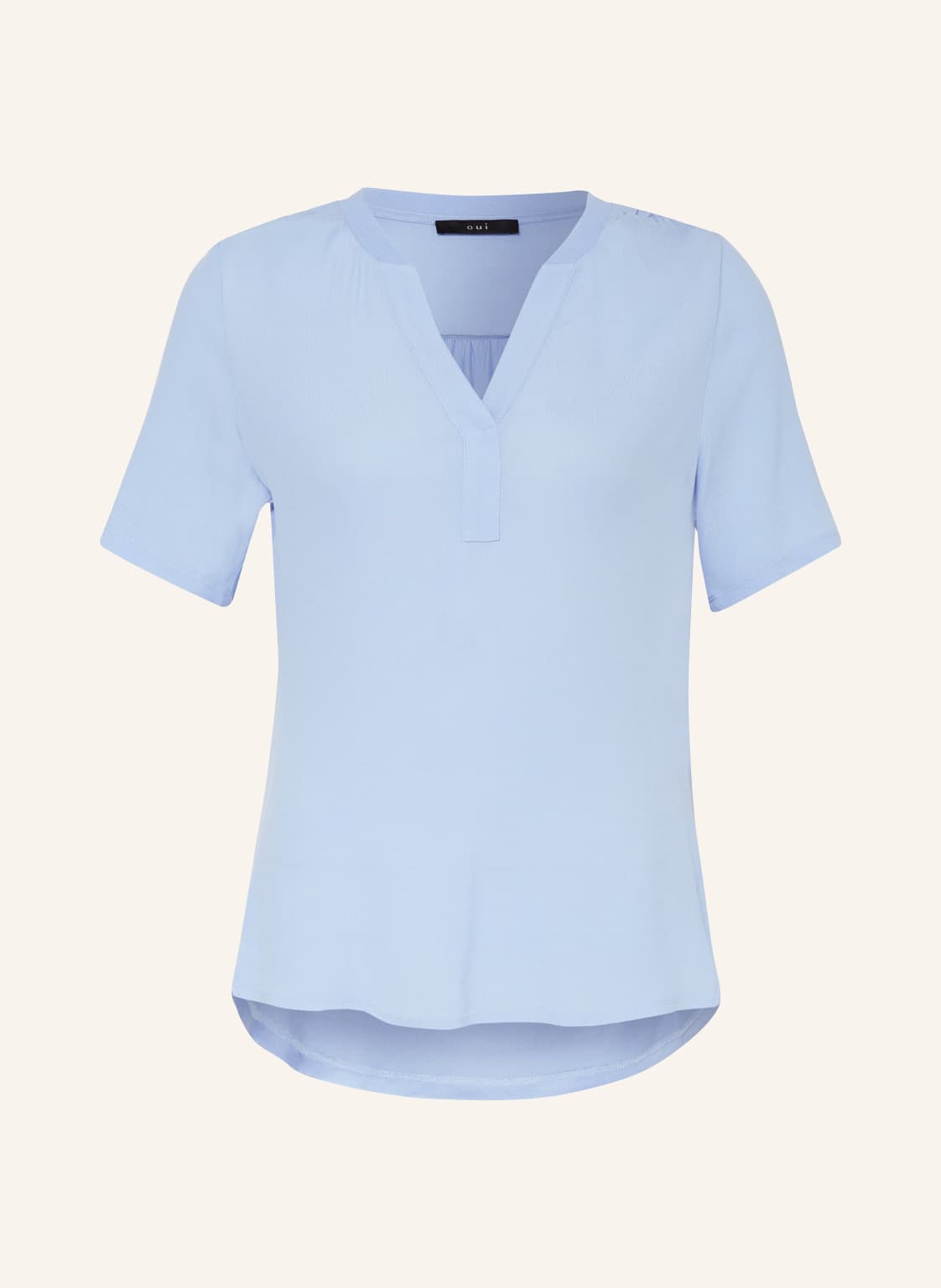 Oui Blusenshirt Im Materialmix blau von Oui