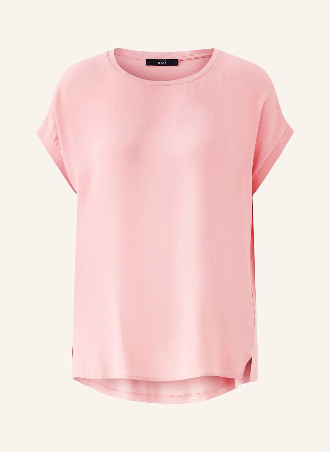 Oui Blusenshirt Im Materialmix rosa von Oui