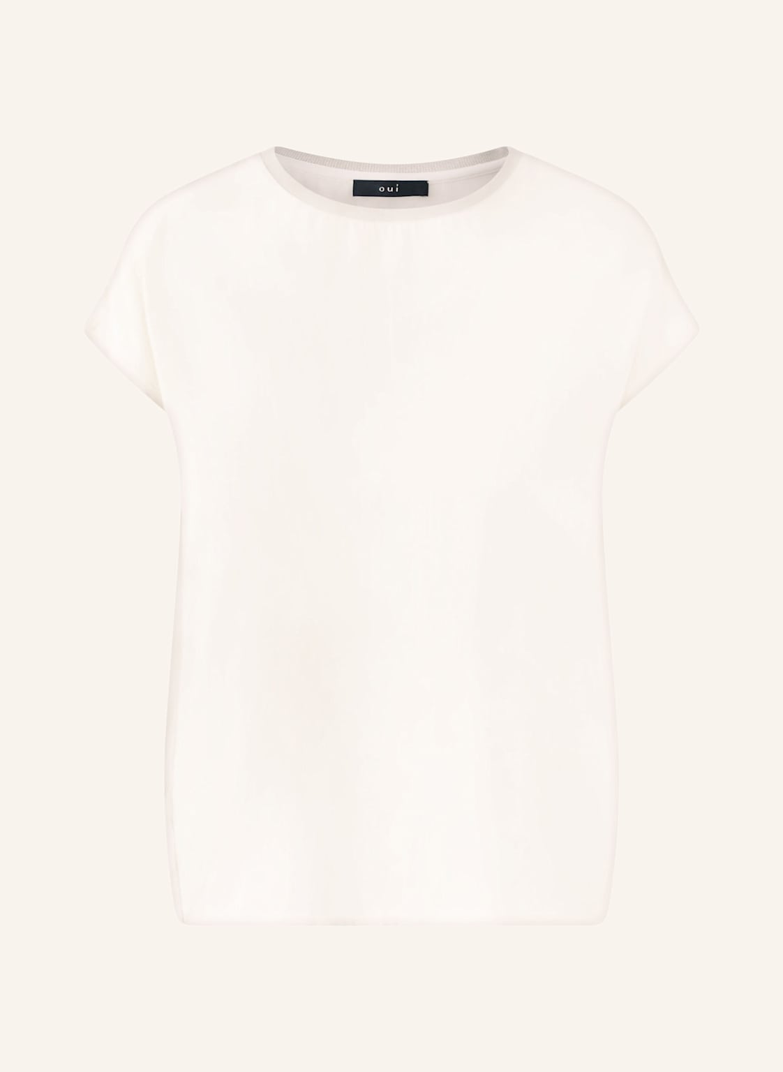 Oui Blusenshirt Im Materialmix weiss Oui Blusenshirt Im Materialmix weiss von Oui