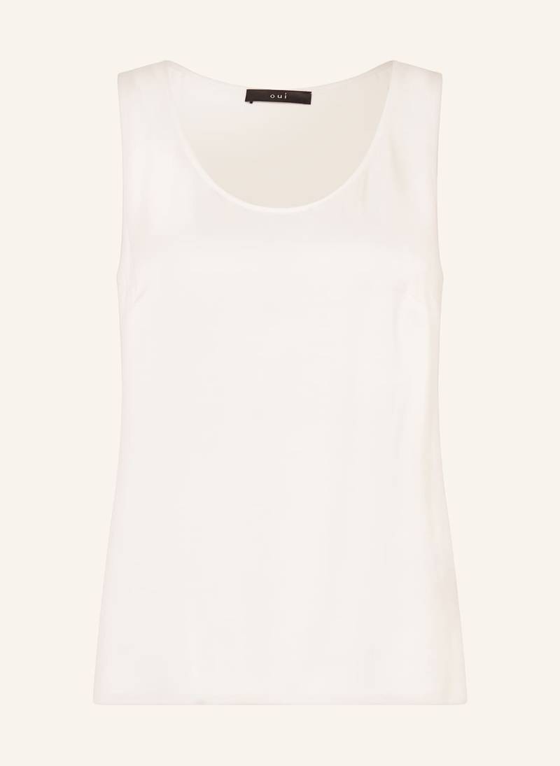 Oui Blusentop Aus Satin weiss von Oui