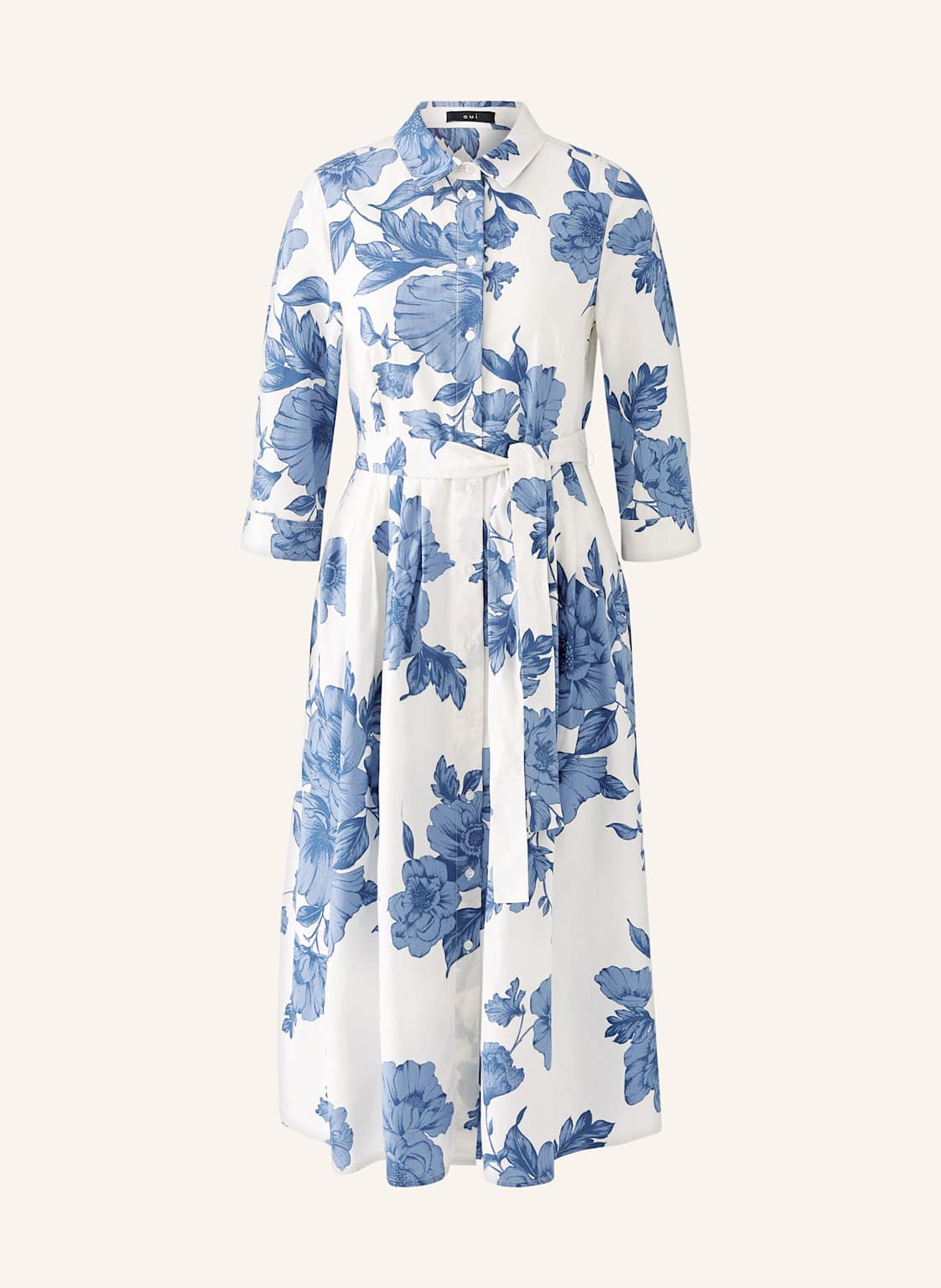 Oui Hemdblusenkleid Mit 3/4-Arm blau Oui Hemdblusenkleid Mit 3/4-Arm blau von Oui
