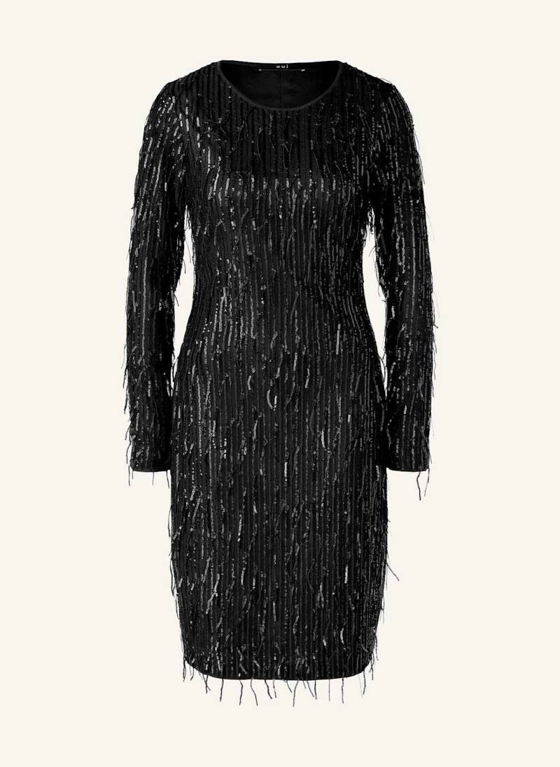 Oui Kleid Mit Pailletten schwarz von Oui