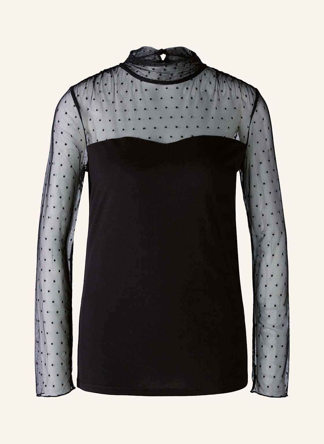 Oui Longsleeve Mit Mesh schwarz Oui Longsleeve Mit Mesh schwarz von Oui
